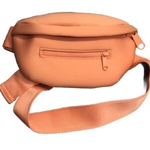 Dagne Dover Ace Neoprene Orange Fanny Pack.